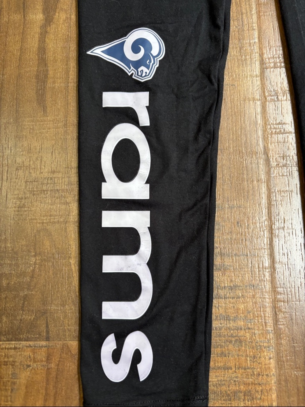 NFL Los Angeles Rams women’s XS Black Logo Leggings New With Tags - Picture 2 of 6